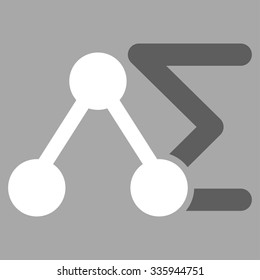 Chemical Analysis vector icon. Style is bicolor flat symbol, dark gray and white colors, rounded angles, silver background.