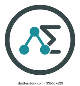 Chemical Analysis vector icon. Style is bicolor flat rounded symbol, soft blue colors, rounded angles, white background.
