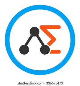 Chemical Analysis vector icon. Style is flat rounded symbol, bright colors, rounded angles, white background.
