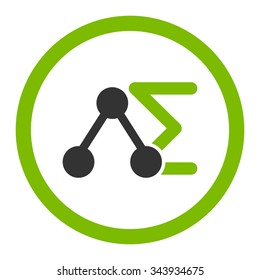 Chemical Analysis vector icon. Style is bicolor flat rounded symbol, eco green and gray colors, rounded angles, white background.