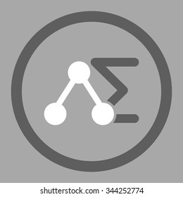 Chemical Analysis vector icon. Style is bicolor flat rounded symbol, dark gray and white colors, rounded angles, silver background.