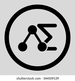 Chemical Analysis vector icon. Style is flat rounded symbol, black color, rounded angles, light gray background.