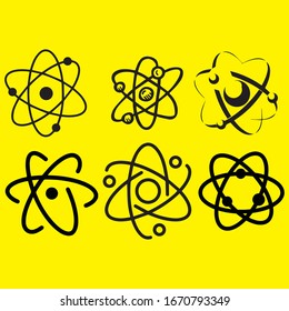 Chemical atom logo, logo with lines