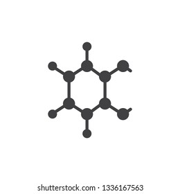 Chemical atom structure vector icon. filled flat sign for mobile concept and web design. Chemical cells glyph icon. Symbol, logo illustration. Pixel perfect vector graphics