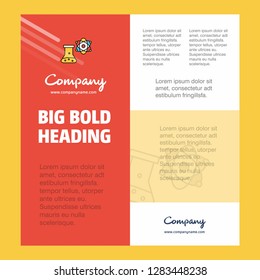 Chemical beaker Business Company Poster Template. with place for text and images. vector background
