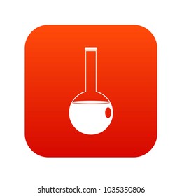 Chemical beaker icon digital red for any design isolated on white vector illustration