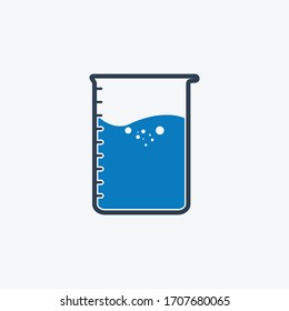 Chemisches Bechersymbol. Bearbeitbare Vektorillustration EPS Symbol Illustration.