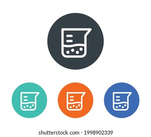 Chemical beaker icon. Lab vector illustration. Science and experiment symbol. Laboratory concept.
