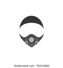 Chemical and biological mask logo icon,special force mask icon