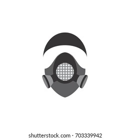 Chemical and biological mask logo icon,special force mask icon