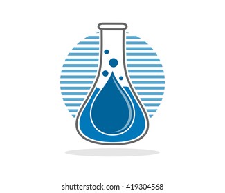 chemical blue erlenmeyer flask bottle laboratory scientist image