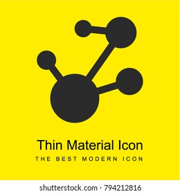 Chemical bond bright yellow material minimal icon or logo design
