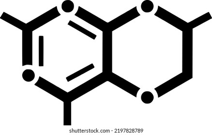 Chemical Bond Vector Art For Logo Organic Compounds Art Made With Simple Lines And Circles