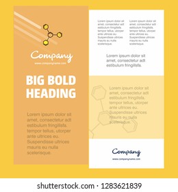 Chemical bonding Business Company Poster Template. with place for text and images. vector background