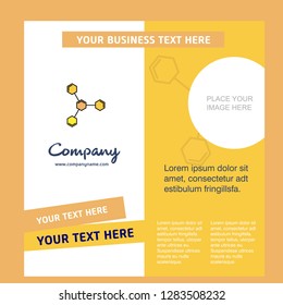 Chemical bonding Company Brochure Template. Vector Busienss Template