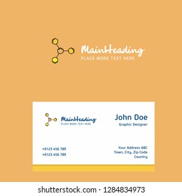 Chemical bonding logo Design with business card template. Elegant corporate identity. - Vector