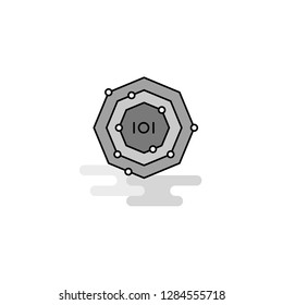 Chemical bonding Web Icon. Flat Line Filled Gray Icon Vector