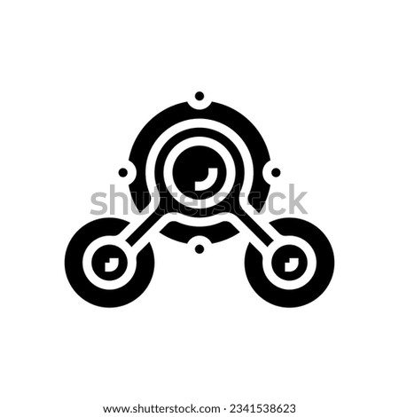 chemical bonds engineer glyph icon vector. chemical bonds engineer sign. isolated symbol illustration