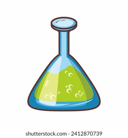 chemical bottle doodle illustration flat design