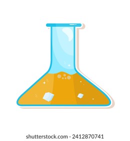 chemical bottle doodle illustration flat design