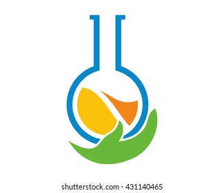 chemical bottle erlenmeyer flask laboratory image vector