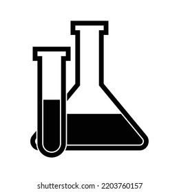 Chemical bottle icon on white background