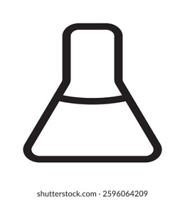 Chemical bottle icon with a sleek and scientific design, symbolizing experiments, laboratory, and hazardous substances. Ideal for science, research, and safety themes.