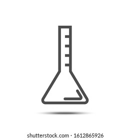 Chemical bottle line icon style, Pixel perfect icon on white isolated white background, 
