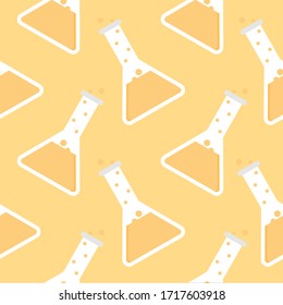 chemical bottle seamless pattern vector illustration 