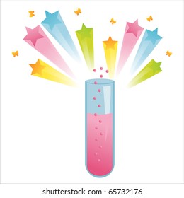 chemical bottle with splash