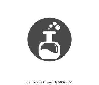 Chemical bottle vector icon for science laboratory