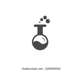 Chemical bottle vector icon for science laboratory