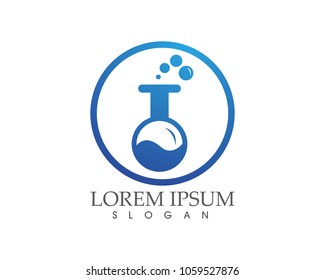 Chemical bottle vector icon for science laboratory