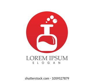 Chemical bottle vector icon for science laboratory