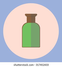 Chemical bottle Vector Illustration.