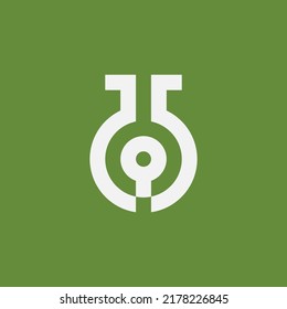 logotipo de la bombilla química. logotipo del experimento de ideas. logotipo de tecnología de innovación de investigación
