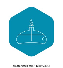 Chemical burner icon. Outline illustration of chemical burner vector icon for web