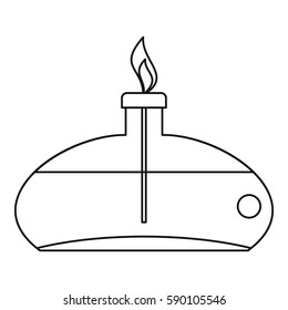 Chemical burner icon. Outline illustration of chemical burner vector icon for web