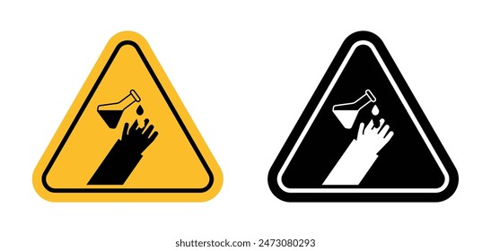 Chemical Burns Hazard Sign Promote Safety in Chemical Handling Areas