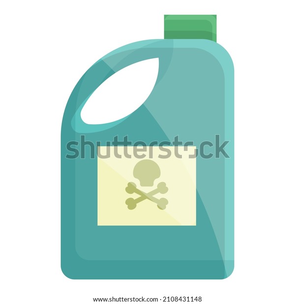 Chemical canister icon cartoon vector. Epidemic\
spray. Water avoid