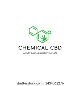 Chemical Cannabis or Hemp Lab Logo Template