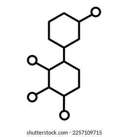 chemical composition icon on white background, vector illustration.