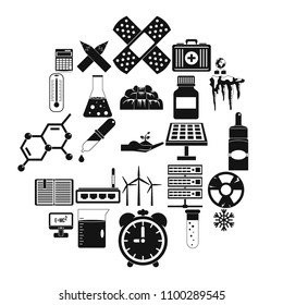 Chemical composition icons set. Simple set of 25 chemical composition vector icons for web isolated on white background