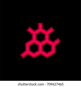 Chemical Composition red glowing neon ui ux icon. Glowing sign logo vector