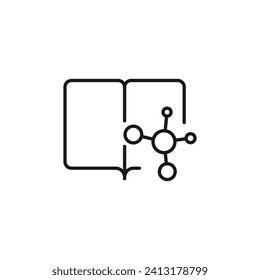 Chemical Compound By Book Pictogram For Apps, Sites, Design 