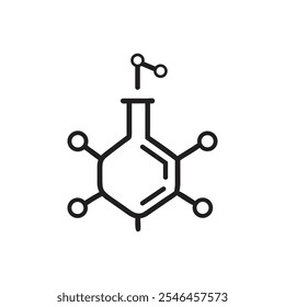 Ícone de composto químico - sobre fundo branco