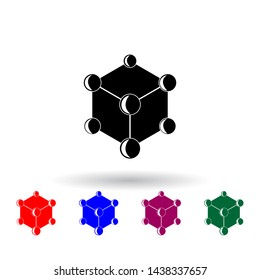chemical compound multi color icon. Elements of science set. Simple icon for websites, web design, mobile app, info graphics