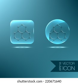 Chemical compound. Symbol chemistry. Icon science