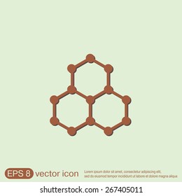 Chemical compound. Symbol chemistry. Icon science