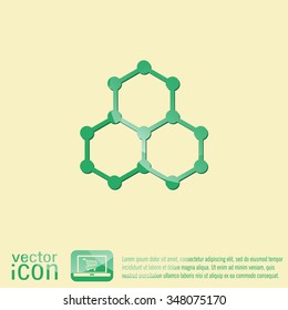 Chemical compound. Symbol chemistry. Icon science
